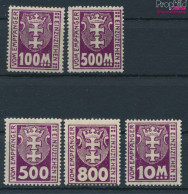 Danzig P19X-P25X (kompl.Ausg.), Stehendes Wssserzeichen Postfrisch 1923 Portomarke (10221859 - Postage Due