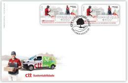 Portugal & FDC Sustainability Labels, Environmental Commitment 2023 (79798) - Protection De L'environnement & Climat