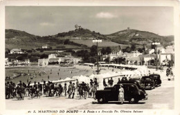 PORTUGAL - S Martinho Do Porto - A Praia "a Avenida Dr Oliveira Salazar"  - Animé - Carte Postale Ancienne - Leiria