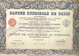 Banque Syndicale De Paris, Impr. Richard - Banque & Assurance
