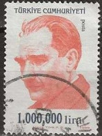 TURKEY 1999 Kemal Ataturk -1000000l. - Red And Blue FU - Usati