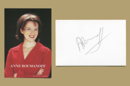 Anne Roumanoff - Humoriste Et Comédienne Française - Carte Signée + Photo - Actors & Comedians