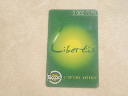 TOGO-(TG-LIB-REF-0010-011231)-Libertis-green 9.000 FCFA-(Vertical)-(8)-(9000FCFR)-(30202918560241)-(used Card - Togo