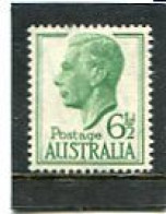 AUSTRALIA - 1951  6 1/2d  GREEN   KGVI  MINT  SG 250 - Ongebruikt
