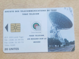 TOGO-(TG-OPT-0005A)-Earth Station 20-Reverse 2-(13)-(20units)-(00433906)-used Card+1card Prepiad Free - Togo