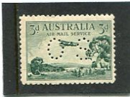 AUSTRALIA - 1929   3d  AIR MAIL  PERFORATED  OS  MINT NH   SG O119 - Servizio