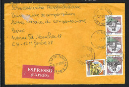 ITALIE 1987: LSC Par Exprès De Aiello Del Sabato Pour Genève (Suisse) - Eilpost/Rohrpost