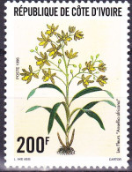 Timbre-poste Gommé Neuf** - Les Fleurs Orchidées Ansellia Africana - N° 968 (Yvert Et Tellier) - Côte D'Ivoire 1996 - Côte D'Ivoire (1960-...)