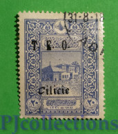 S664- CILICIA 1919 SOVRASTAMPATO TEO CILICIE 20p USATO - USED - Oblitérés