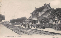 PRECY-sur-OISE (Oise) - La Gare - Voie Ferrée - Voyagé 1915 (2 Scans) - Précy-sur-Oise