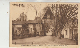 Barbotan-les-Thermes 32  Carte Timbrée Circulée L'Eglise Et Le Porche - Barbotan