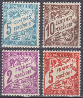 Andorre Français Taxe 1937-1941 N° 17-20 MH Timbres-poste De Conception Française   (J10) - Nuovi