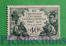 S666- SOMALIS 1931 INTERNATIONAL EXHIBITION PARIS 40c USATO - USED - Oblitérés