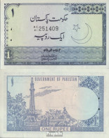 Pakistan Pick-Nr: 24A, Signatur 11 Bankfrisch 1974 1 Rupee - Pakistán