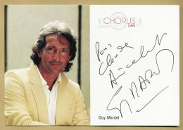 Guy Mardel - Chanteur Français - Photo Dédicacée - Cantanti E Musicisti
