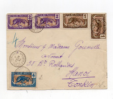 !!! CACHET IMPFONDO - CONGO FRANCAIS DE 1913 SUR LETTRE POUR HANOI, AFFRANCH RECTO VERSO - Lettres & Documents