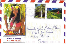 POLYNESIE N° 634/635 S/L. DE MAHAREP / 21.9.01 POUR LA FRANCE - Lettres & Documents