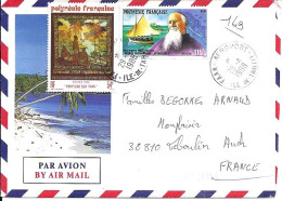 POLYNESIE N° 294/304 S/L. DE FAAA / 29.8.88 POUR LA FRANCE - Covers & Documents