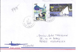 POLYNESIE N° 439/403 S/L. DE PAPEETE / 27.10.95 POUR LA FRANCE - Lettres & Documents