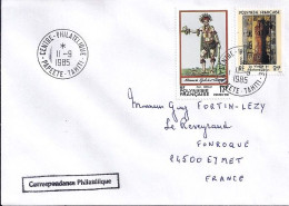 POLYNESIE N° 203/196 S/L. DE PAPEETE / 11.9.85 POUR LA FRANCE - Lettres & Documents