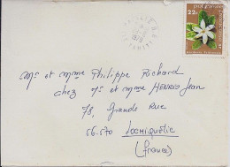 POLYNESIE N° 129 S/L. DE PAPEETE / 28.6.79 POUR LA FRANCE - Covers & Documents