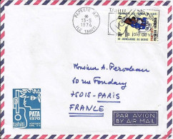 POLYNESIE N° 93 S/L. DE PAPEETE/13.5.74 POUR LA FRANCE - Storia Postale