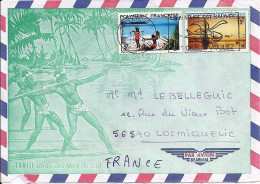 POLYNESIE N° 98/101 S/L. DE PAPEETE / 17.7.74 POUR LA FRANCE - Covers & Documents