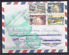 POLYNESIE N° 27/28/33/47 S/L. DE PAPEETE AN.1 / 17.10.68 POUR LA FRANCE - Storia Postale