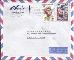 POLYNESIE N° 7/9 S/L. DE PAPEETE/5.9.59 POUR LA FRANCE - Covers & Documents