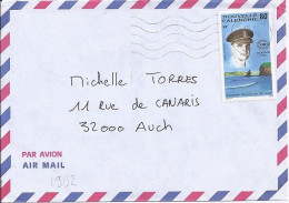 Nlle CALEDONIE N° PA270 S/L. DE NOUMEA/11.2.92 POUR LA FRANCE - Cartas & Documentos