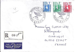 Nlle CALEDONIE N° 491/492/496 S/L. REC. DE NOUMEA/10.10.85 POUR LA FRANCE - Lettres & Documents