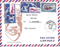 Nlle CALEDONIE N° PA102x2/354 S/L. DE NOUMEA/17.11.69 POUR LA FRANCE - Covers & Documents