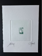 France Epreuve D'artiste ETAT Proof Projet De Marianne Europe Non émis Retenu Jumelet Vert 0,00  (I) - Artist Proofs