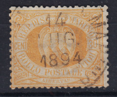 SAN MARINO 1892-94 STEMMA 30 CENTESIMI N.16 US. BUONA CENTRATURA - Gebraucht