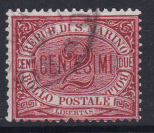 SAN MARINO 1894-99 CIFRA 2 CENTESIMI N.26 US. - Gebruikt