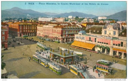 Nice - Place Masséna  ( Tramways ) - Straßenverkehr - Auto, Bus, Tram