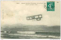 Nice -  Grand Meeting D'Aviation (10 - 25 Avril 1910)  Rougier Sur Biplan Voisin - Transport (air) - Airport