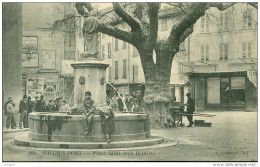 83 - Sollies-Pont - Place Saint Jean Baptiste - Rémouleur, Devant Le Central Bar - Sollies Pont