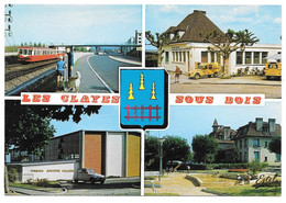 78 - LES CLAYES SOUS BOIS - Multi Vues - Le Pont La Poste Le Gymnase - Citroën 2cv La Poste, Micheline - Les Clayes Sous Bois