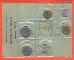 Repubblica Italia Serie 1977 No Argento Monete Da 5 10 20 50 100 200  Lire - Mint Sets & Proof Sets