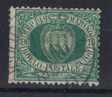 SAN MARINO 1892-94 STEMMA 10 CENTESIMI N.14 US. - Oblitérés