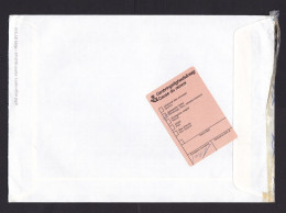 Iceland: Airmail Cover To Denmark, 1994, 1 Stamp, Returned, Retour Label, Postal Tape, Opened For Address (minor Damage) - Brieven En Documenten