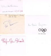 JEUX OLYMPIQUES - AUTOGRAPHES DE MEDAILLES OLYMPIQUES - CONCURRENTS DE SUEDE - - Autógrafos