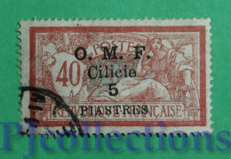 S671- FRENCH CILICIE O.M.F. 1920 SOVRASTAMPATO 5p Su 40c USATO - USED - Used Stamps
