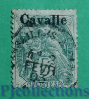 S673- FRENCH CAVALLE SOVRASTAMPATO 5c USATO - USED - Oblitérés