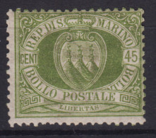 SAN MARINO 1892-94 45 CENTESIMI N.18 G.I MNH** - Unused Stamps