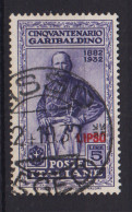 COLONIE EGEO LIPSO 1932 GARIBALDI 5 LIRE + 1 LIRA N.26 USATO - Ägäis (Lipso)