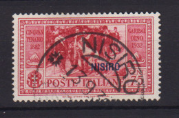 COLONIE EGEO NISIRO 1932 GARIBALDI 75 CENTESIMI N.22 USATO - Aegean (Nisiro)