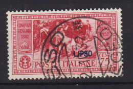 COLONIE EGEO LIPSO 1932 GARIBALDI 75 CENTESIMI N.22 USATO - Egée (Lipso)