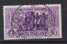 COLONIE EGEO PISCOPI 1932 GARIBALDI 50 CENTESIMI N.21 USATO - Ägäis (Piscopi)